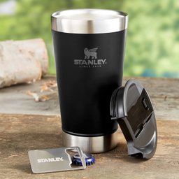 Copo Térmico Stanley para Cerveja ou Café com Tampa e Abridor Aço Inox Preto - 6