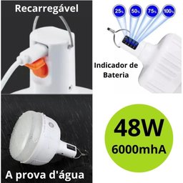 Lampada Led Recarregavel 48w-6000mah - 3