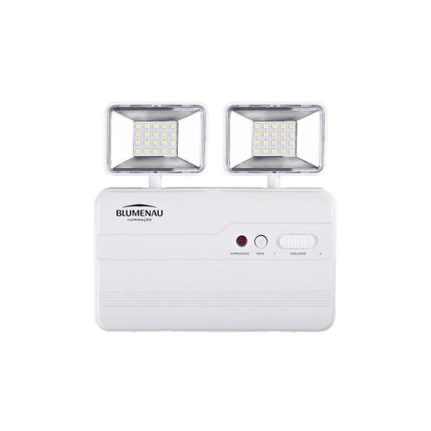 Bloco Autônomo Led 2 Faróis Quadrado - Blumenau Iluminação 10w 2200 Lumens