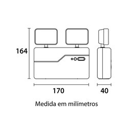 Bloco Autônomo Led 2 Faróis Quadrado - Blumenau Iluminação 10w 2200 Lumens - 4