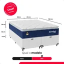 Ver imagem 4 de Cama Box Baú Casal Bipartido Colchão Comfort Class Pillowtop Azul/suede Branco