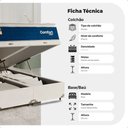 Ver imagem 3 de Cama Box Baú Casal Bipartido Colchão Comfort Class Pillowtop Azul/suede Branco