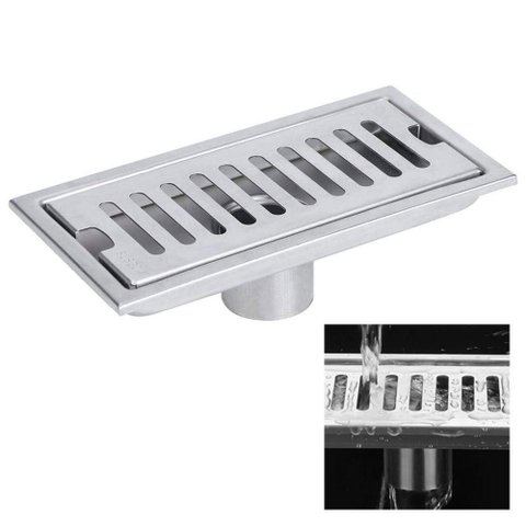 Ralo Linear Inox 30cm Banheiro Area Externa Anti Odor Anti Inseto Lavabo Piscina Quintal Resistente