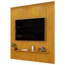 Ver imagem 2 de Painel Ripado para TV 75 pol Sala Quarto 223x240cm Lexa D05 Cedro - Lyam Decor