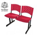 Ver imagem 3 de Longarina Plástica 2 Lugares - Cor Vermelho - Realplast