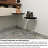 Conjunto Mesa De Canto Industrial Dupla Lateral Perla Decoração Para Sala - 2
