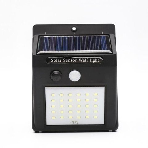Luminária Solar de Parede 30 LED's Sensor de movimento Luz Externa