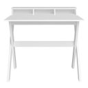 Ver imagem 1 de Mesa Escrivaninha Retrô 3 Nichos Italia Branco Artany