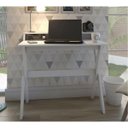 Ver imagem 4 de Mesa Escrivaninha Retrô 3 Nichos Italia Branco Artany