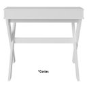 Ver imagem 5 de Mesa Escrivaninha Retrô 3 Nichos Italia Branco Artany