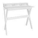 Ver imagem 2 de Mesa Escrivaninha Retrô 3 Nichos Italia Branco Artany