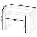 Ver imagem 3 de Mesa Escrivaninha 1 Gaveta Squadra II Branco Nogal Artany