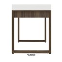 Ver mais imagens de Mesa Escrivaninha 1 Gaveta Squadra II Branco Nogal Artany