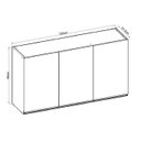 Ver imagem 2 de Armário Aéreo de Cozinha 120cm 3 Portas 1306 Linha Conecta Genialflex