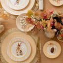 Ver imagem 1 de Prato de Sobremesa Laços de Páscoa Amarelo Alleanza