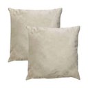 Ver imagem 1 de Kit 2 Capas para Almofada em Veludo Liso Quadrada 60x60 Cor:bege
