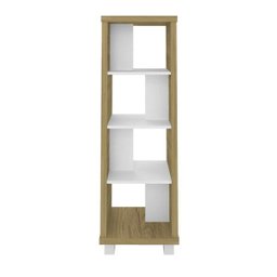 Estante Livreiro Multiuso Flex Olmo Branco Artany - 1