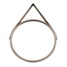 Espelho Redondo Alça de Couro Adnet Bronze 43cm - 1