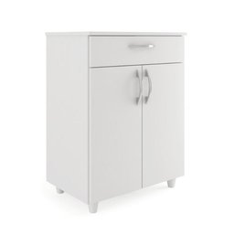 Armario Balcão Multiuso Cozinha Duna Moob 2 Portas 1 Gaveta 60 Cm Branco - 1