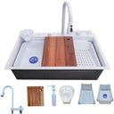 Ver imagem 1 de Cuba Gourmet Inox 304 Premium Completa 78x45cm Branca com Acessórios - Cub-018 - Stillus Home Cuba G