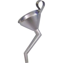 Funil metálico 2 curvas para troca de óleo de moto lubefer. - 1