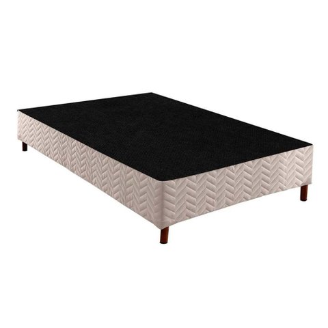 Cama Box Base Solteiro Sommier Rústico White (96x203x24) - Paropas
