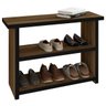 Banco Sapateira ON Com Duas Prateleiras Marrom - Caemmun - 1