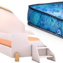 Ver imagem 3 de Cama Montessoriana Casinha Infantil Com Escadinha Branco Ayla Divaloto Com Colchão Gazin