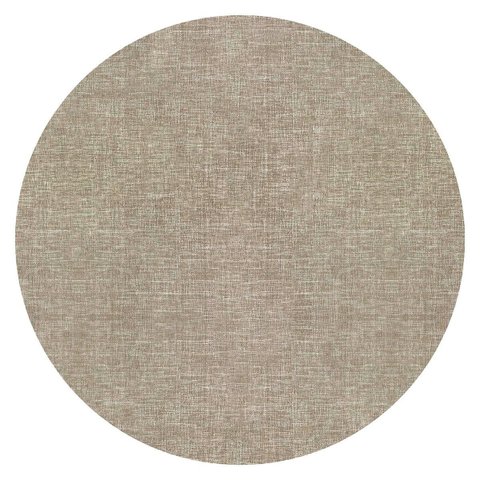 Tapete Redondo Prime Qatar Marrom Antiderrapante Algodão e Poliéster Ideal para Sala Quarto Confortá