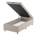 Ver imagem 1 de Base de Cama Box Solteiro Vision com Baú Turkey/creme - Vian