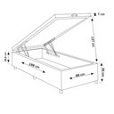 Ver imagem 2 de Base de Cama Box Solteiro Vision com Baú Turkey/creme - Vian