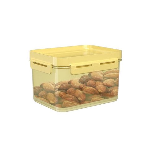 Pote Hermético Flap 1,5 Litros Coza 18,5 X 14,5 X 11 Cm - Amarelo