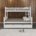 Ver imagem 2 de Beliche Casal/solteiro em Madeira Merk com Cama Auxiliar Solteiro