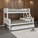Ver imagem 1 de Beliche Casal/solteiro em Madeira Merk com Cama Auxiliar Solteiro