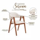Ver imagem 6 de Kit 4 Cadeiras de Jantar em Madeira Maciça Estofada e Corda Artesanal Serena Espresso Móveis