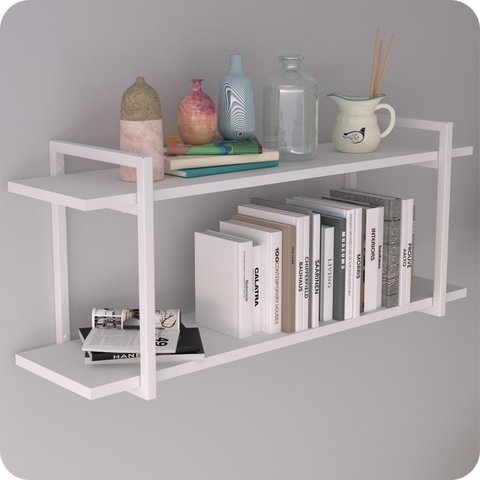 Prateleira Estilo Industrial P/ Quarto Parede GND BB 120cm