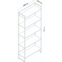 Ver imagem 2 de Estante Alta C/ 5 Prateleiras Málaga para Escritório/home Office Iron