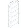 Estante Alta C/ 5 Prateleiras Málaga para Escritório/home Office Iron - 2