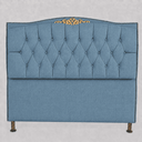 Ver imagem 2 de Cabeceira Greta 160cm Estofada Linho p/ Cama Casal Queen Quarto