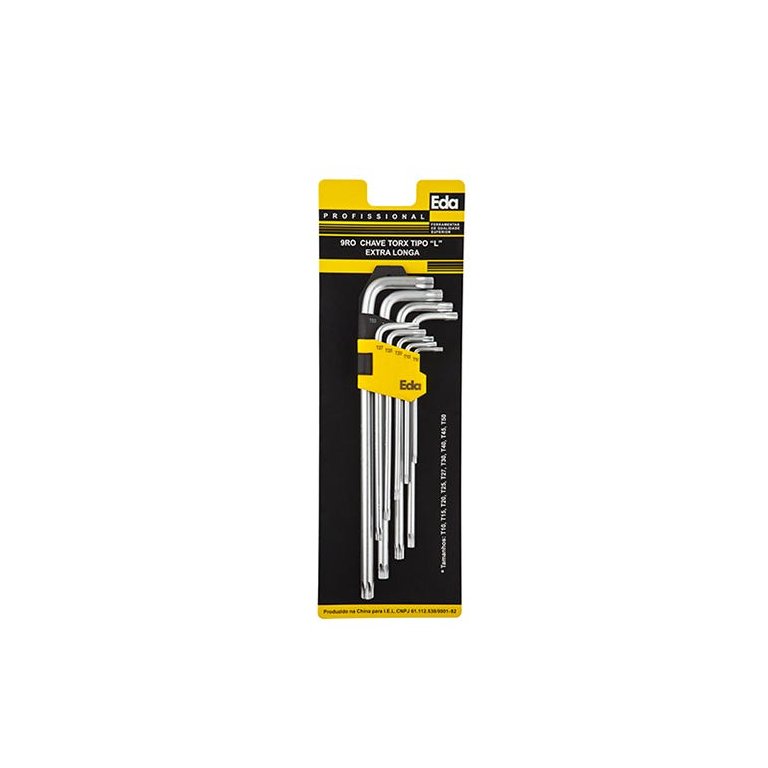 Jogo de chave torx extra longa com 9 peças 9RO - Eda