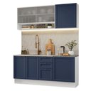 Ver imagem 2 de Armário de Cozinha Compacta 180 Cm Branco-azul Vik Madesa 03 Branco-azul