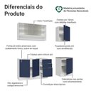 Ver imagem 4 de Armário de Cozinha Compacta 180 Cm Branco-azul Vik Madesa 03 Branco-azul