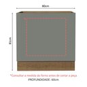 Ver imagem 2 de Balcão para Forno de Embutir 80 X 60 Cm sem Tampo Rustic/cinza Agata Madesa