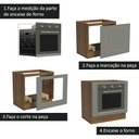 Ver imagem 4 de Balcão para Forno de Embutir 80 X 60 Cm sem Tampo Rustic/cinza Agata Madesa