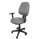 Ver imagem 2 de Cadeira Escritório Ergonômica Cinza Executiva Giratória Work NR17 Braços Ajuste Encosto e Altura
