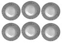 Ver imagem 1 de Conjunto Com 6 Pratos Fundos Porcelana Super White Vera Silver 22X4Cm
