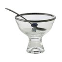 Ver imagem 3 de Conjunto Com 6 Bowls De Vidro E 6 Colheres De Inox Para Sobremesa Vera Black