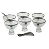 Conjunto Com 6 Bowls De Vidro E 6 Colheres De Inox Para Sobremesa Vera Black - 2