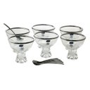 Ver imagem 1 de Conjunto Com 6 Bowls De Vidro E 6 Colheres De Inox Para Sobremesa Vera Black