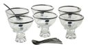 Ver imagem 1 de Conjunto Com 6 Bowls De Vidro E 6 Colheres De Inox Para Sobremesa Vera Black